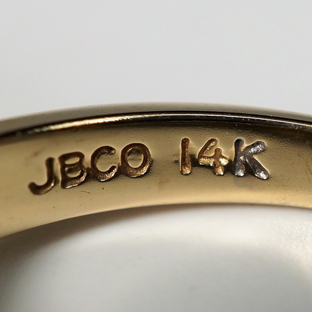 14KY Gold Genuine Sapphire & Diamond Ring - Picture 6 of 7